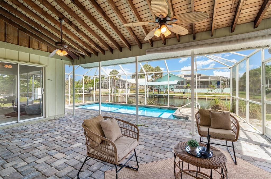 Interior, Pool, Sun Room, Wooden Ceilings