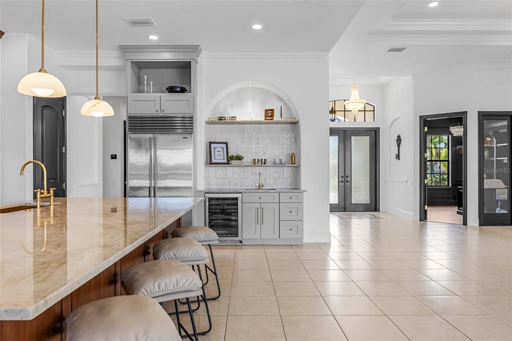 Interior, Kitchen, Pendant Lights, Recessed Lighting, Stainless Steel Appliances