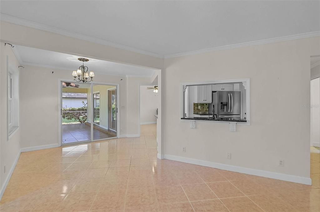 Chandelier, Empty room, Interior