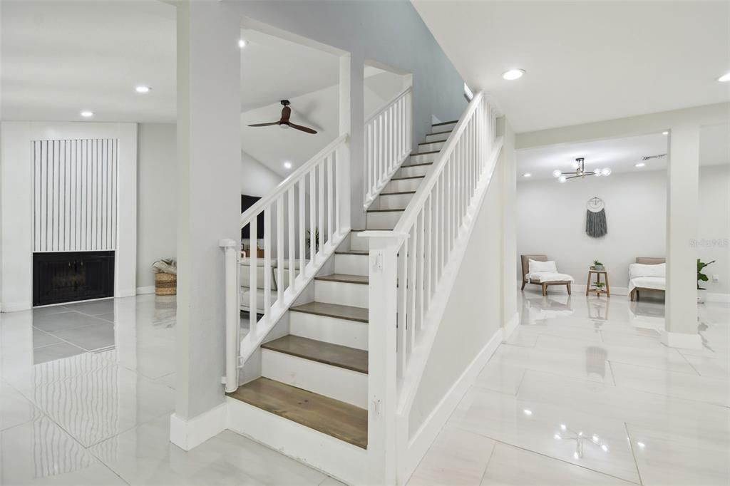 Fireplace, Interior, Recessed Lighting