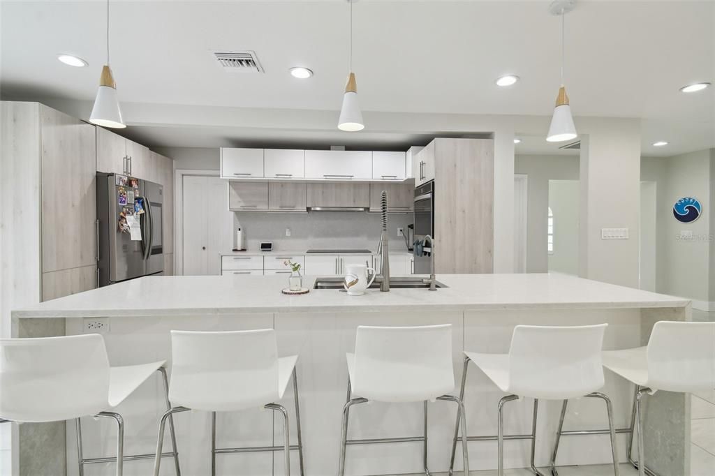 Interior, Kitchen, Pendant Lights, Recessed Lighting, Stainless Steel Appliances