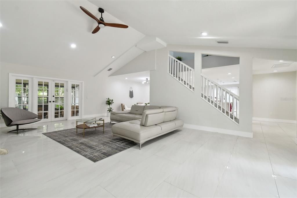 Interior, Living room, Recessed Lighting