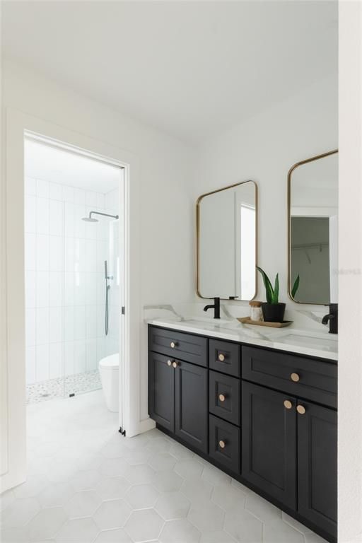 Bathroom, Dual Sink Vanities, Glass Shower, Interior