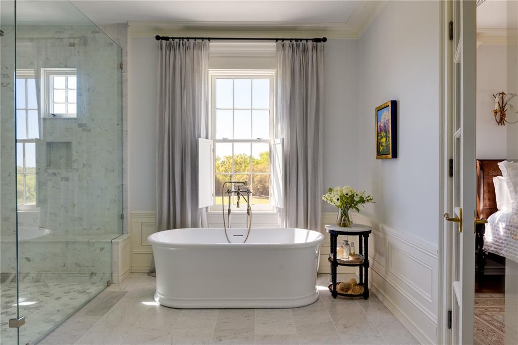 Bathroom, Free Standing Baths, Glass Shower, Interior