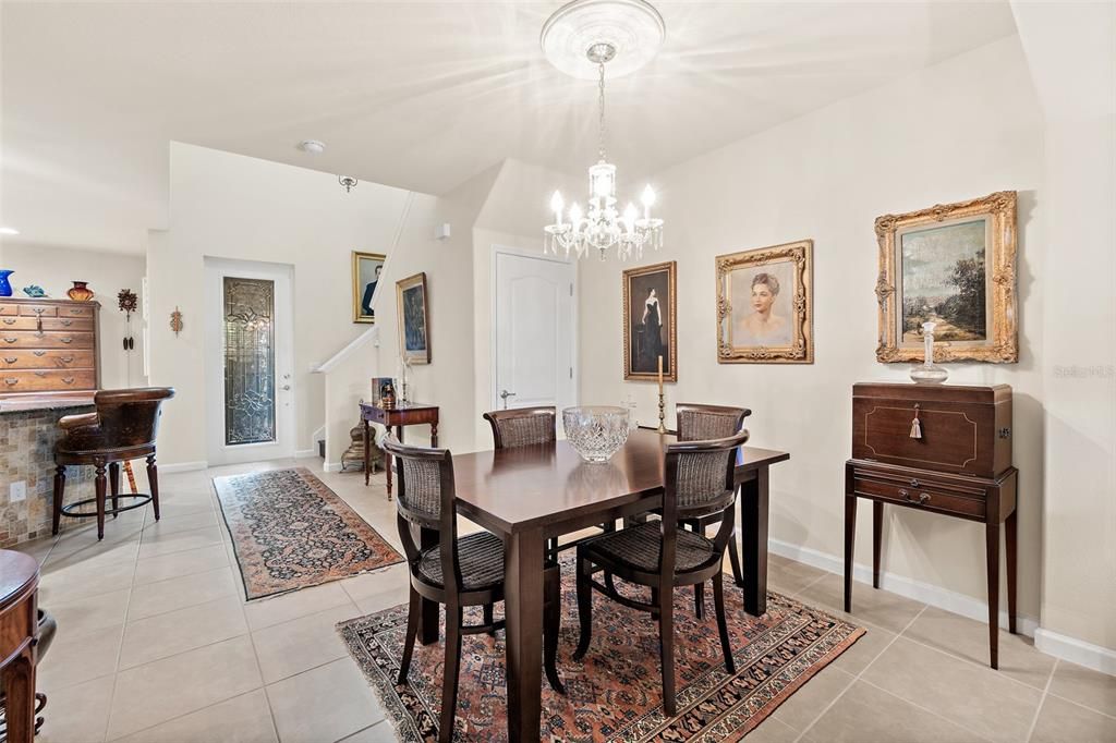 Chandelier, Dining room, Interior, Recessed Lighting