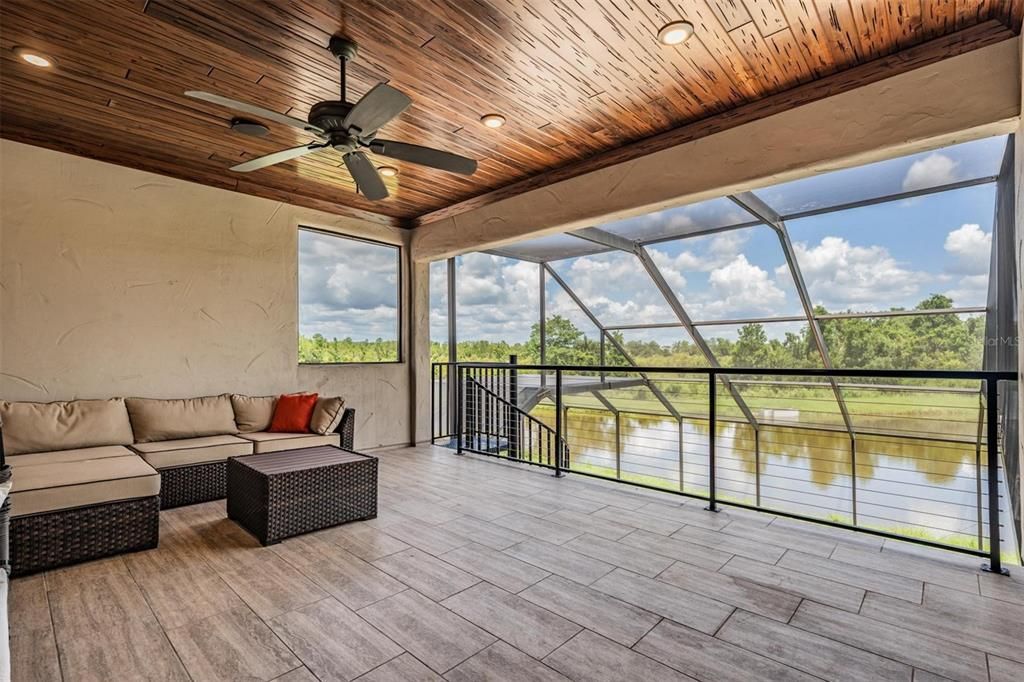 Glass Ceilings, Interior, Recessed Lighting, Sun Room, Wooden Ceilings, Wood Texture Flooring