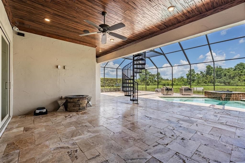 Glass Ceilings, Interior, Pool, Recessed Lighting, Sun Room, Wooden Ceilings