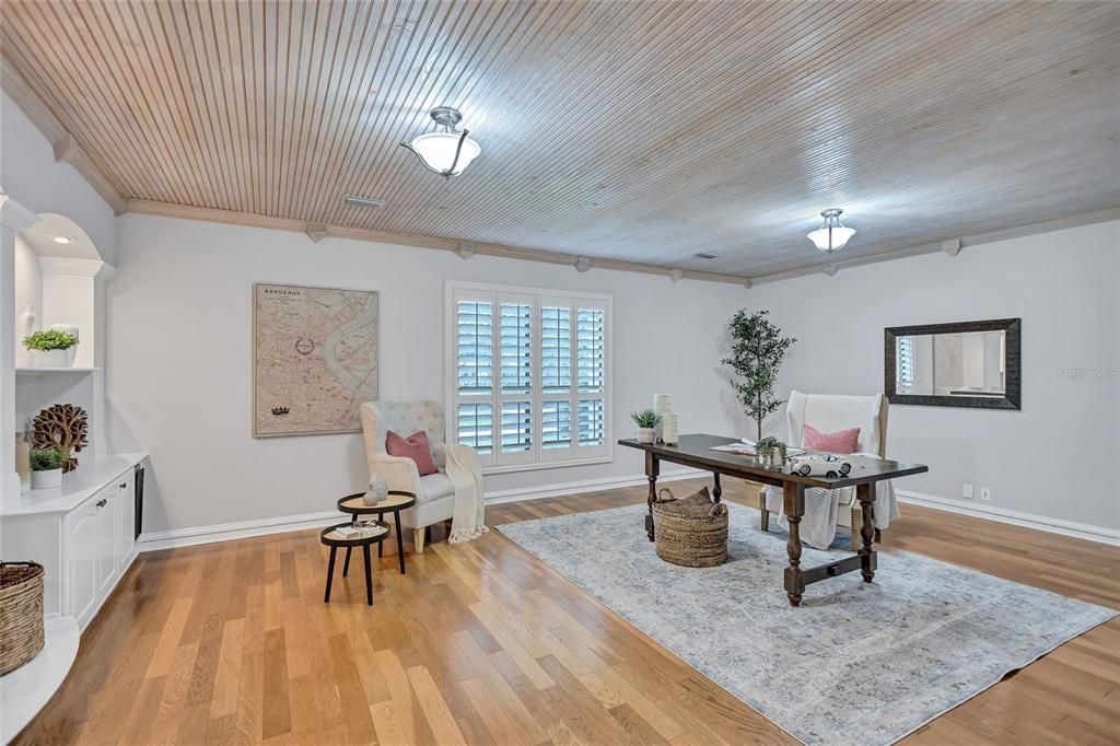 Home Office, Interior, Wood Texture Flooring