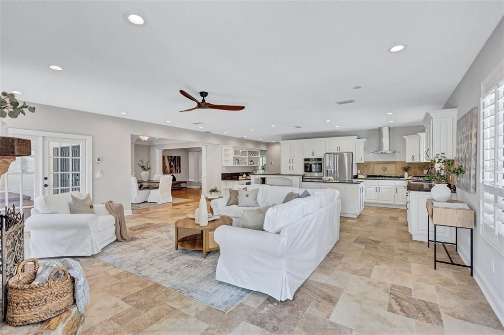 Interior, Kitchen, Living room, Recessed Lighting, Stainless Steel Appliances