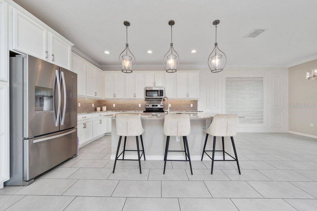 Interior, Kitchen, Pendant Lights, Recessed Lighting, Stainless Steel Appliances