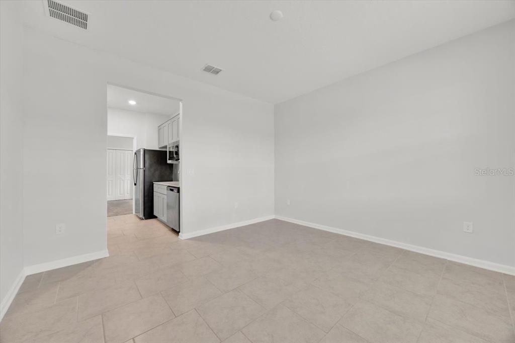 Empty room, Interior, Kitchen, Recessed Lighting