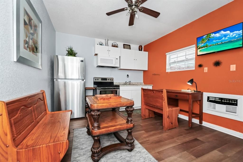 Interior, Kitchen, Wood Texture Flooring