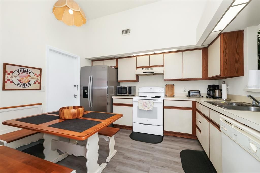 Interior, Kitchen, Wood Texture Flooring