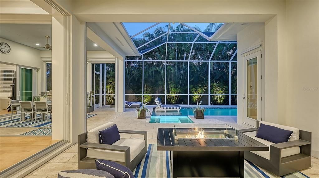 Dining room, Glass Ceilings, Interior, Pool, Recessed Lighting, Sun Room