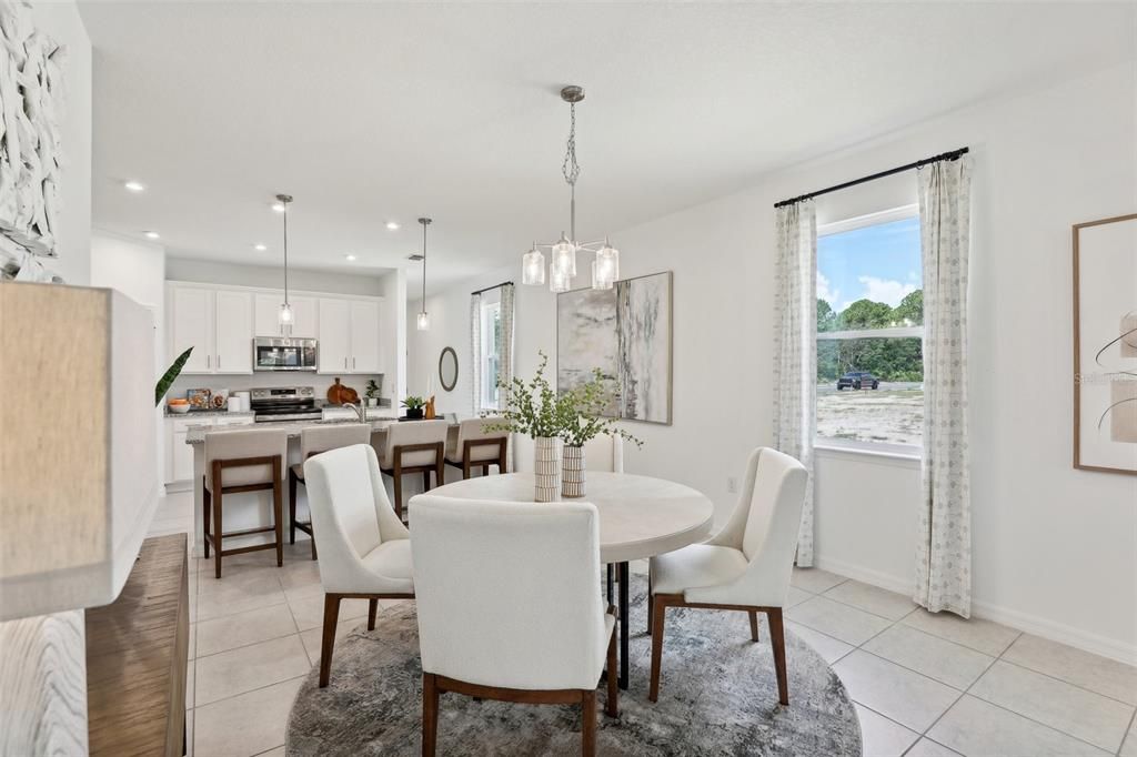 Dining room, Interior, Kitchen, Pendant Lights, Recessed Lighting, Stainless Steel Appliances