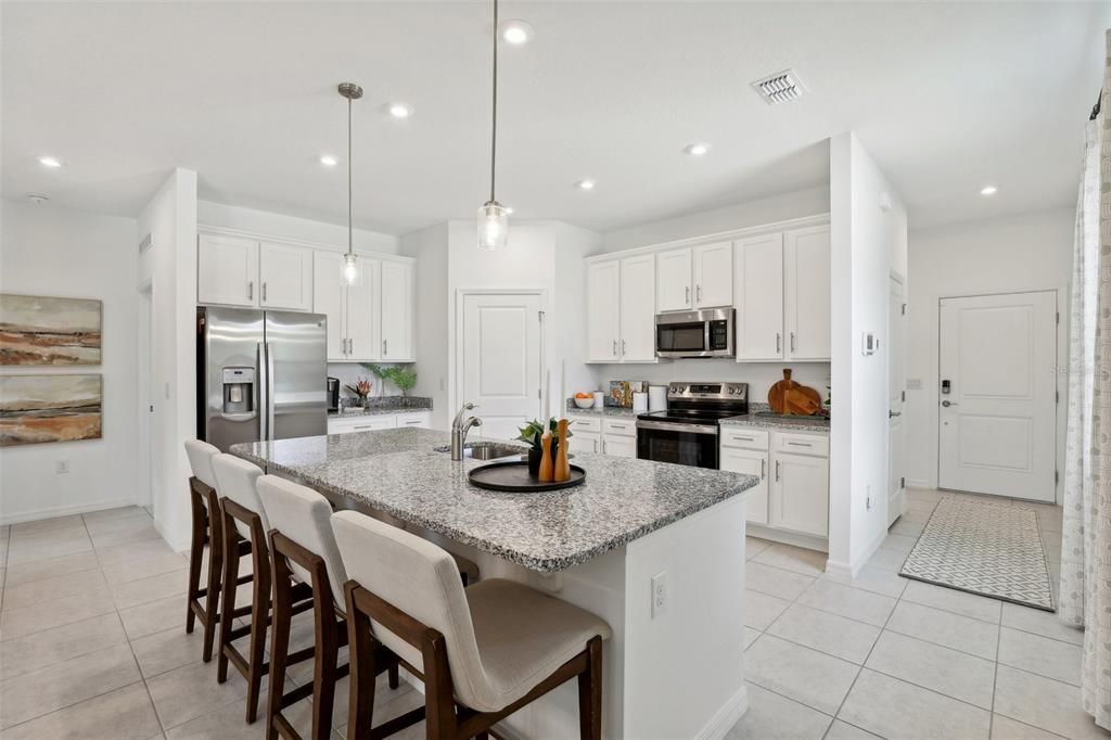 Interior, Kitchen, Pendant Lights, Recessed Lighting, Stainless Steel Appliances