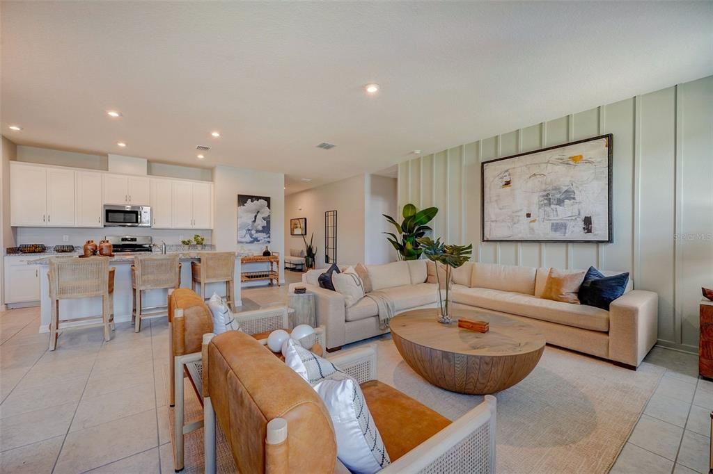 Interior, Kitchen, Living room, Recessed Lighting, Stainless Steel Appliances