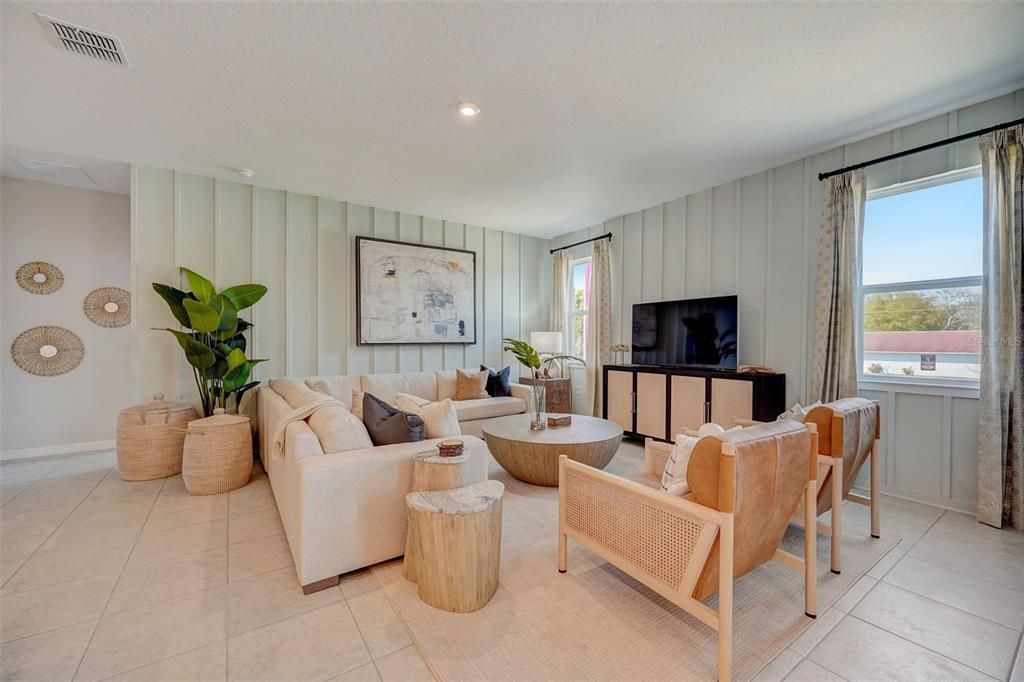 Interior, Living room, Recessed Lighting