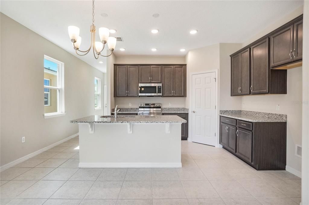 Chandelier, Interior, Kitchen, Recessed Lighting