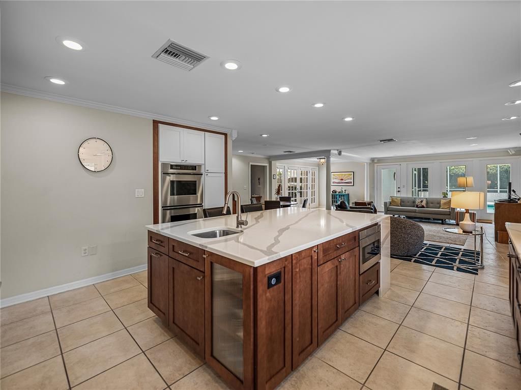 Interior, Kitchen, Living room, Recessed Lighting, Stainless Steel Appliances