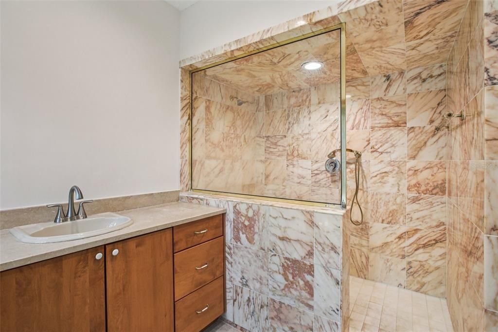 Bathroom, Interior, Marble Walls