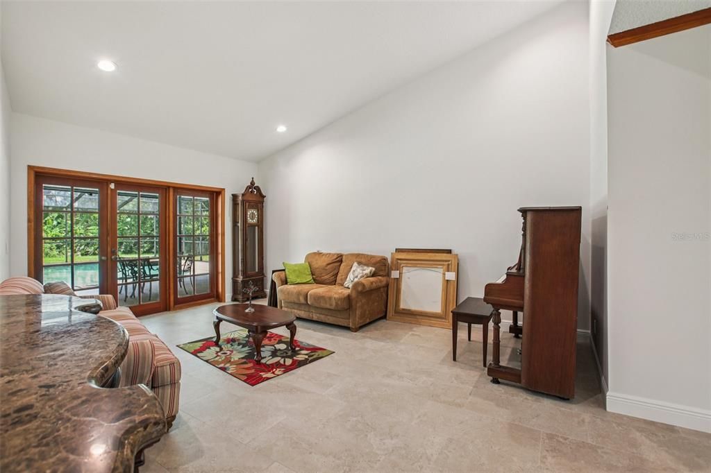 Interior, Living room, Piano, Recessed Lighting