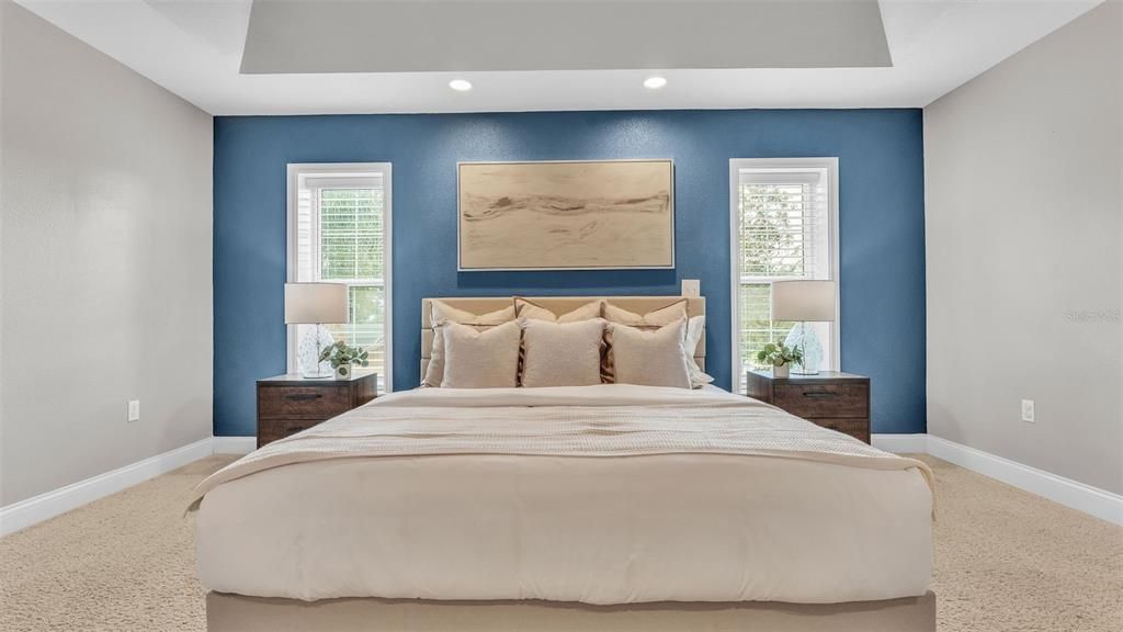 Bedroom, Interior, Recessed Lighting