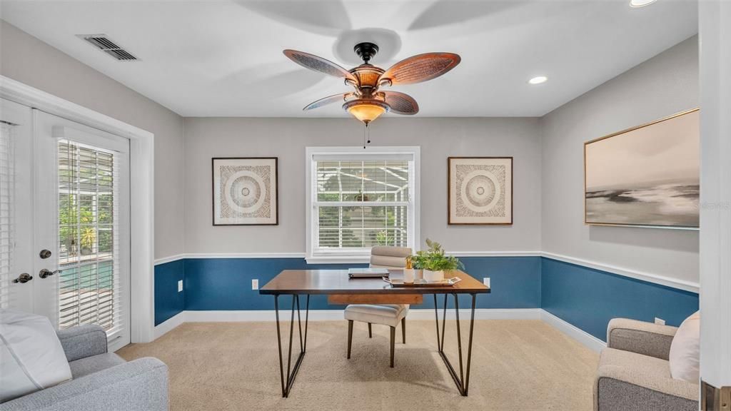 Home Office, Interior, Recessed Lighting