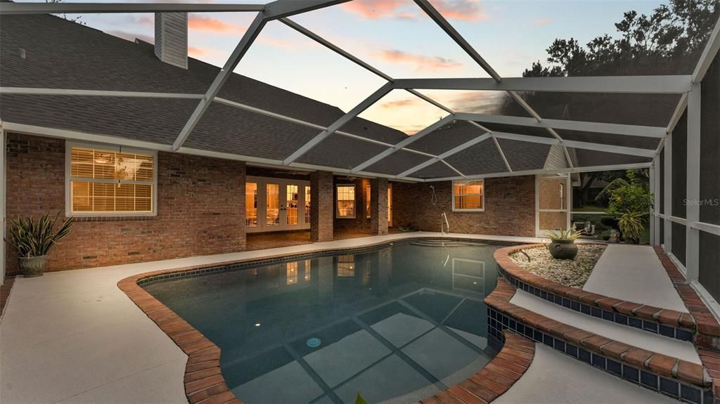 Glass Ceilings, Interior, Pool, Stone Walls, Sun Room