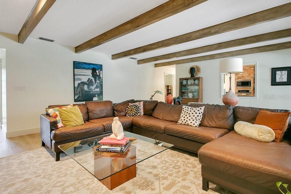 Interior, Living room, Wooden Beams, Wood Texture Flooring