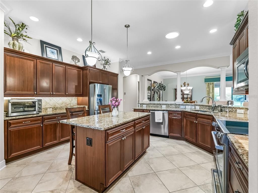Interior, Kitchen, Pendant Lights, Recessed Lighting, Stainless Steel Appliances