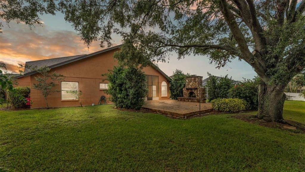 Backyard, Exterior, Fireplace