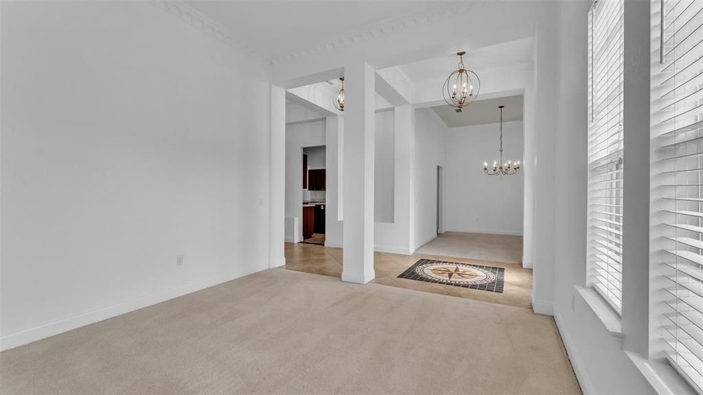 Chandelier, Empty room, Interior, Pendant Lights