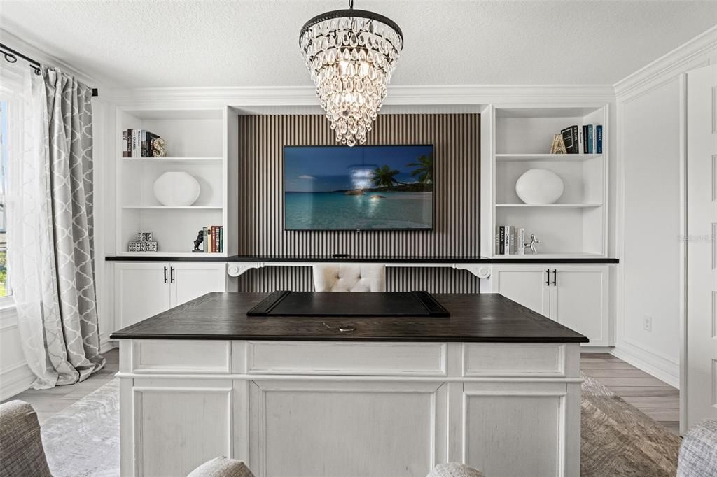 Chandelier, Interior, Wood Texture Flooring