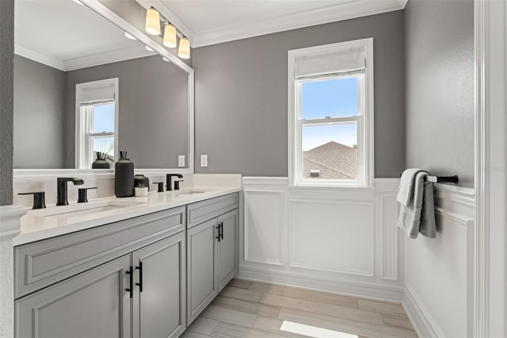 Bathroom, Interior, Wood Texture Flooring