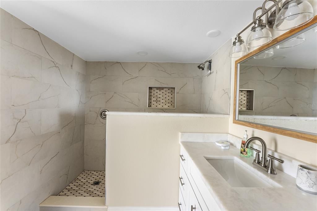 Bathroom, Dual Sink Vanities, Interior, Marble Walls
