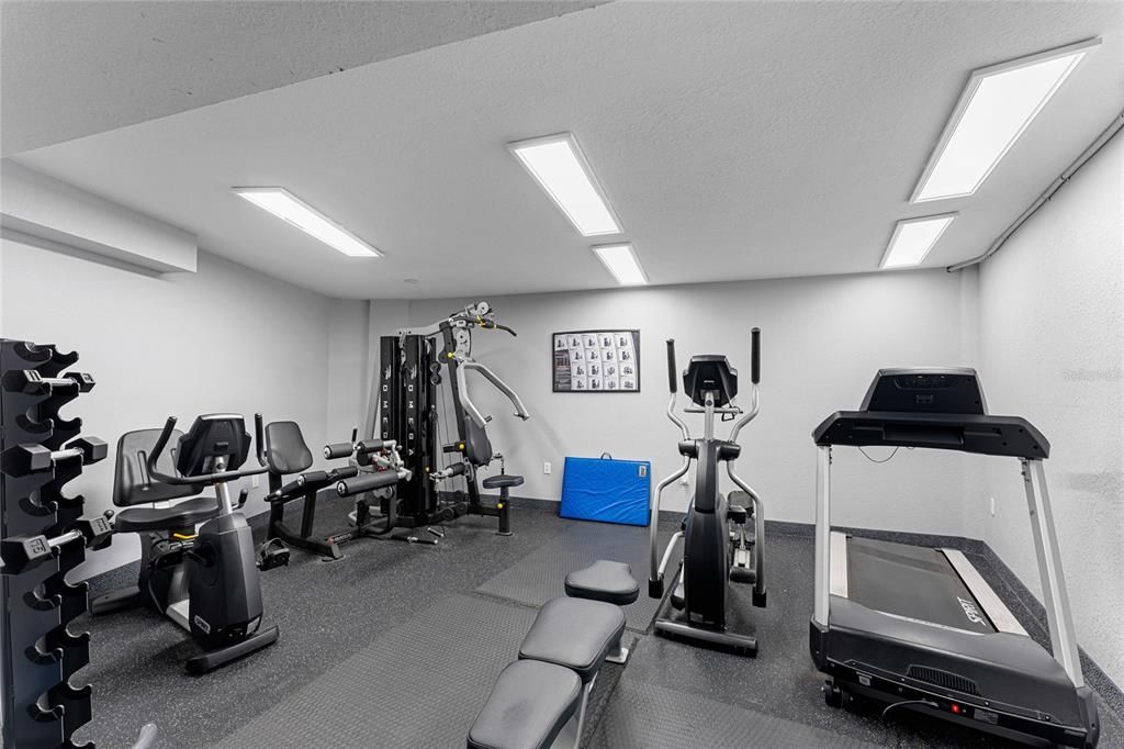 Fitness Equipment, Interior, Recessed Lighting