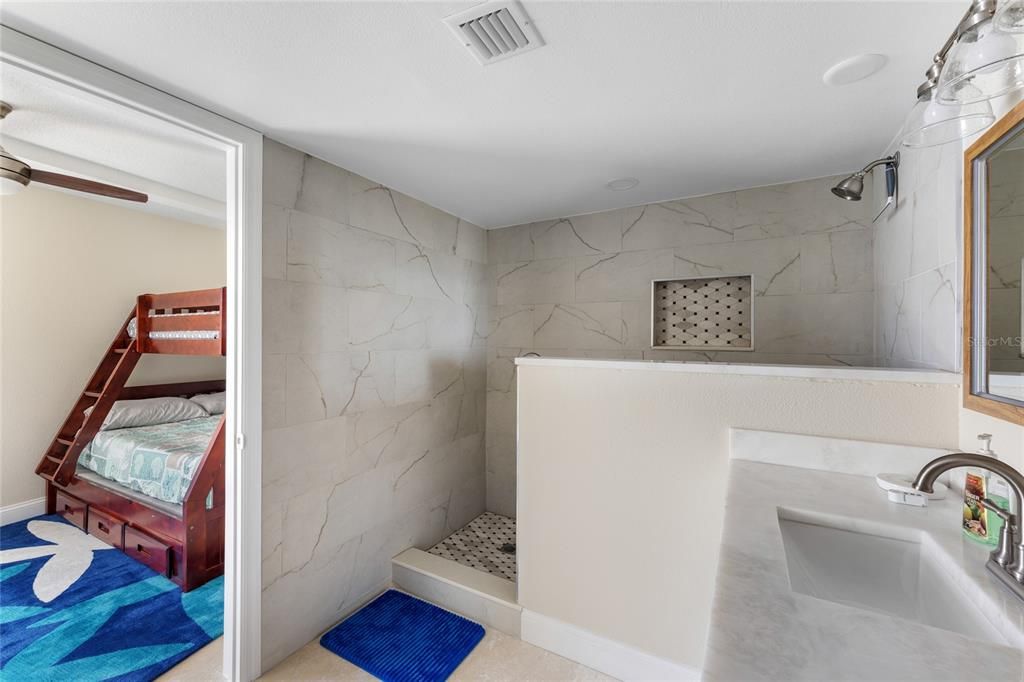 Bathroom, Interior, Marble Walls