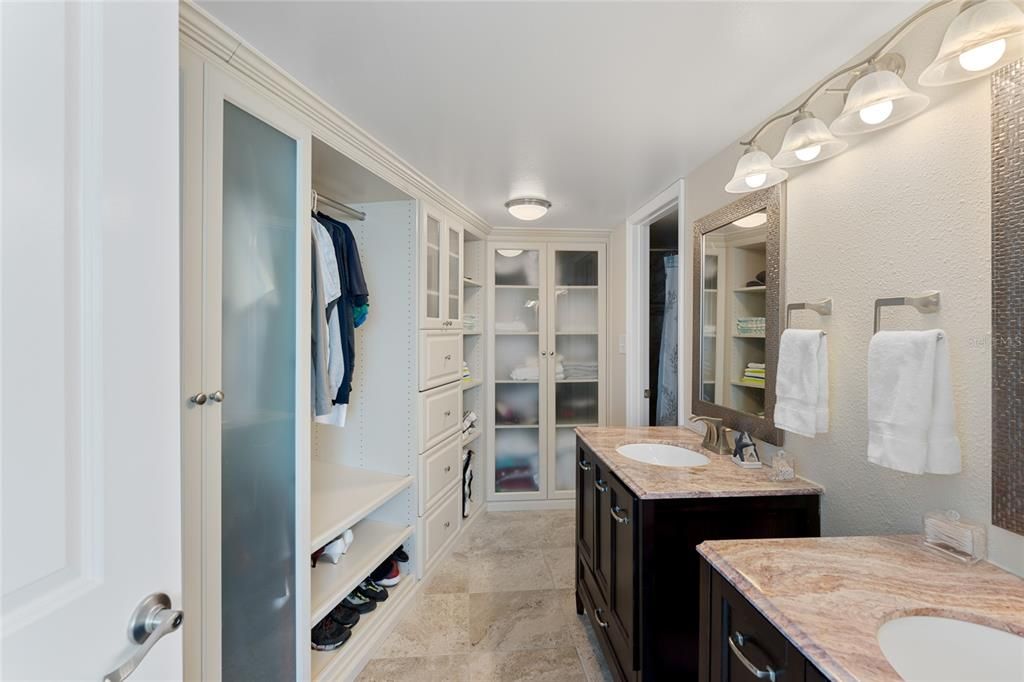 Bathroom, Dual Sink Vanities, Interior, Walk-in Closets