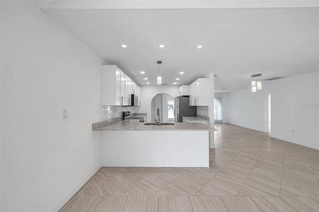 Interior, Kitchen, Pendant Lights, Recessed Lighting
