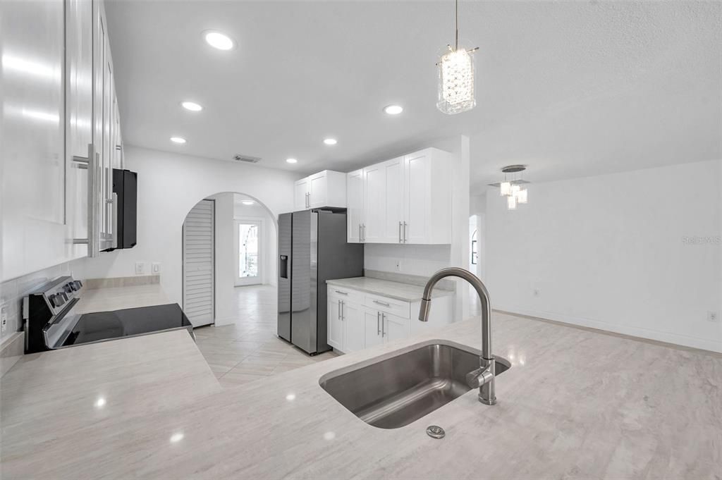 Chandelier, Interior, Kitchen, Pendant Lights, Recessed Lighting