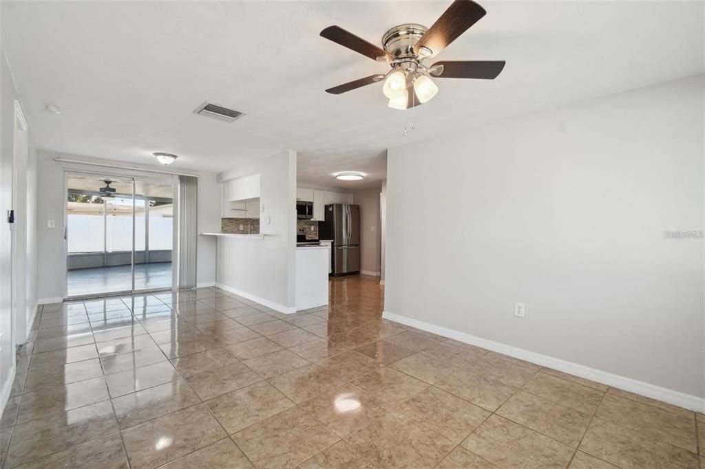 Empty room, Interior, Kitchen, Stainless Steel Appliances