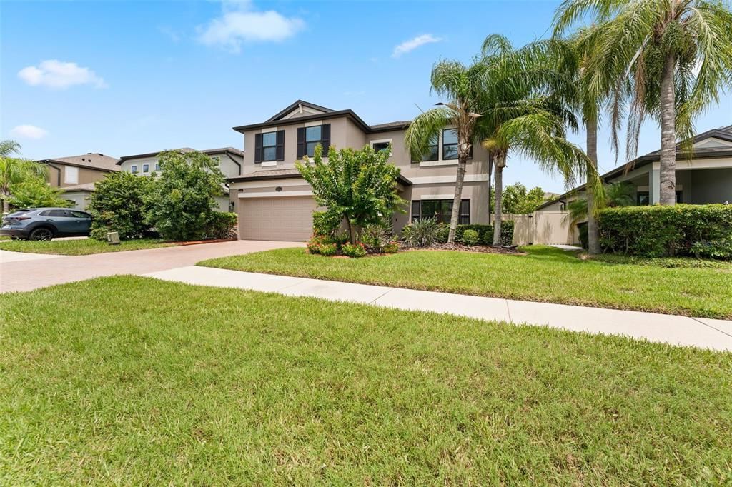 Attached, Backyard, Exterior, Facade, Mediterranean