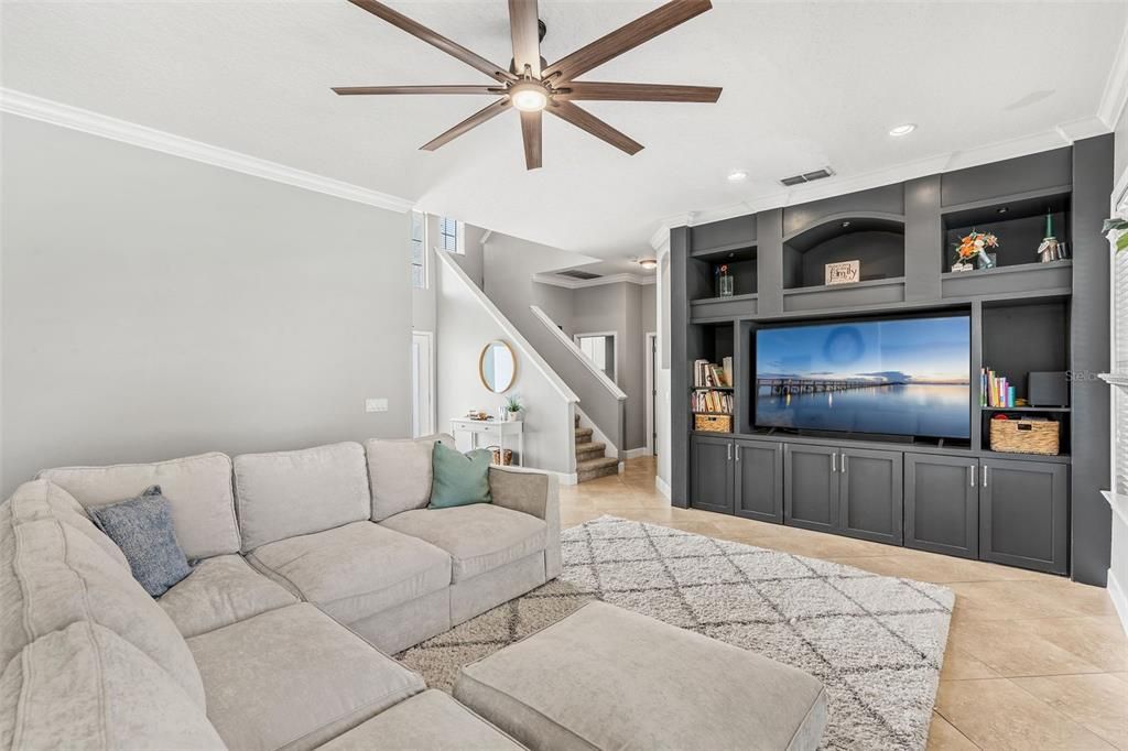Interior, Living room, Recessed Lighting