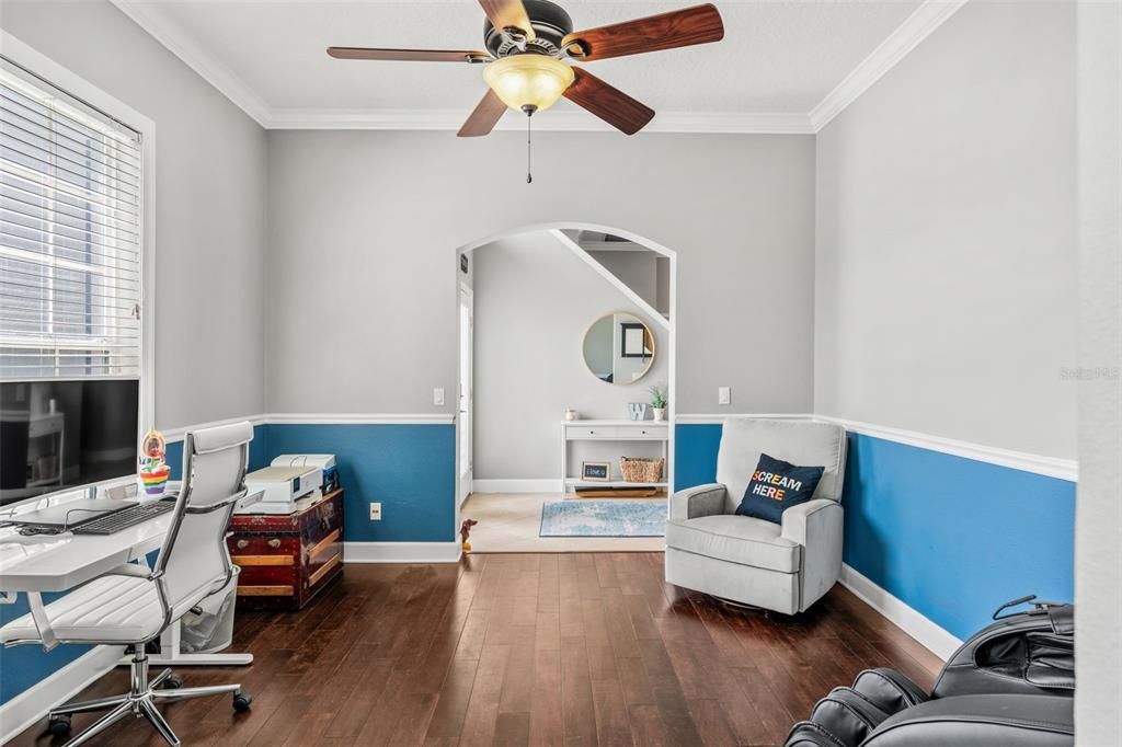 Home Office, Interior, Wood Texture Flooring