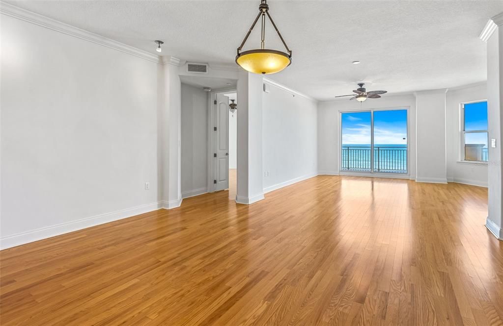 Empty room, Interior, Water, Wood Texture Flooring