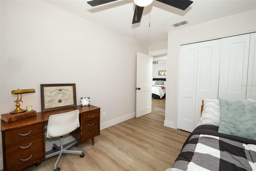 Bedroom, Home Office, Interior, Wood Texture Flooring