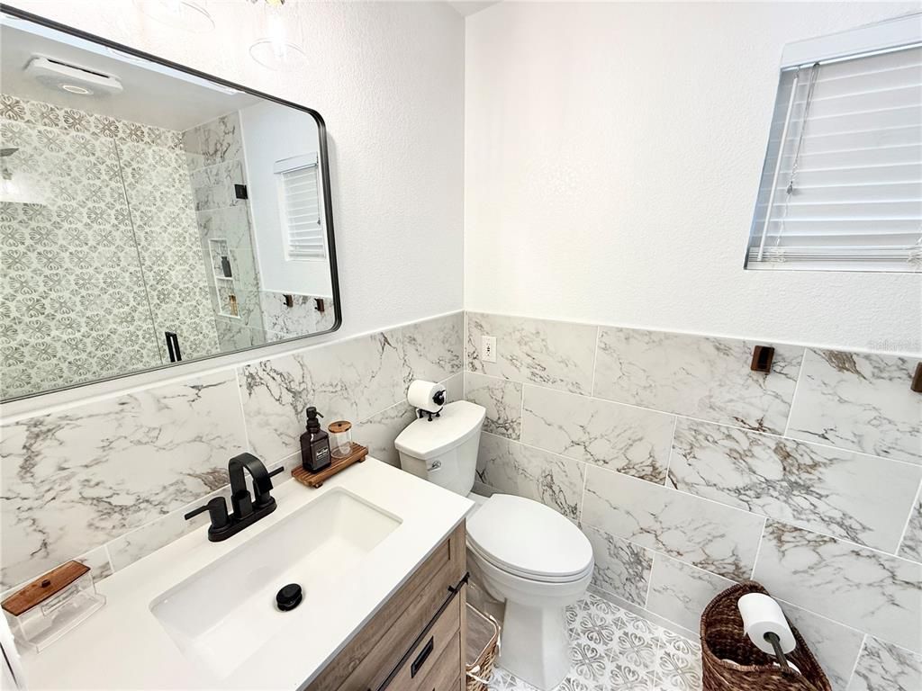 Bathroom, Interior, Marble Walls