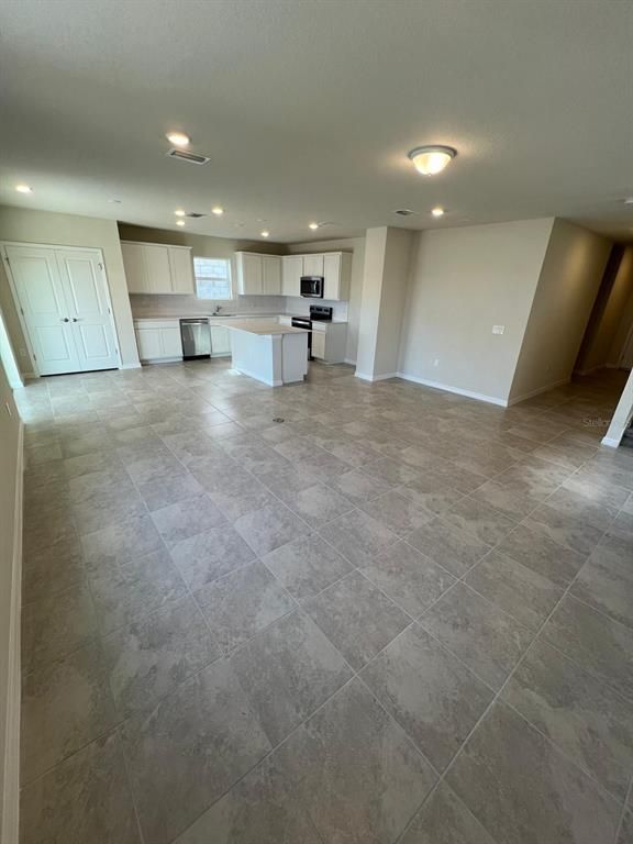Empty room, Interior, Kitchen, Recessed Lighting