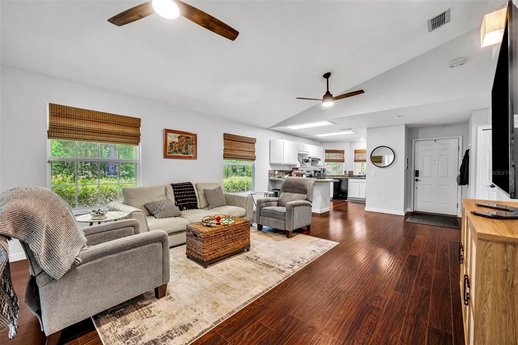 Interior, Kitchen, Living room, Wood Texture Flooring